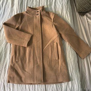 Never worn J.Crew button neck city coat